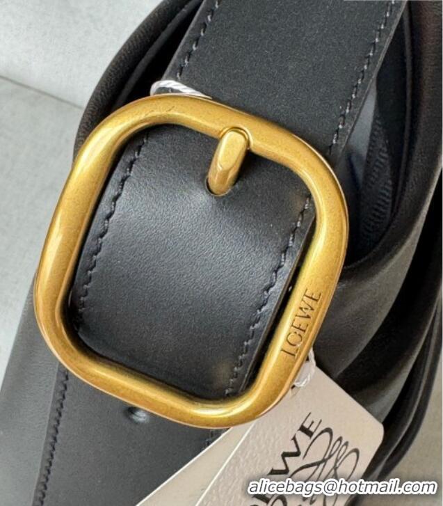 Best Product Loewe Draped tote bag in mellow nappa lambskin Leather 1781 Black 2026