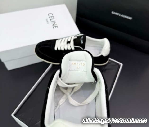 Purchase Celine Jogger Low Laced-up Sneakers in Suede Black 1209075 2026