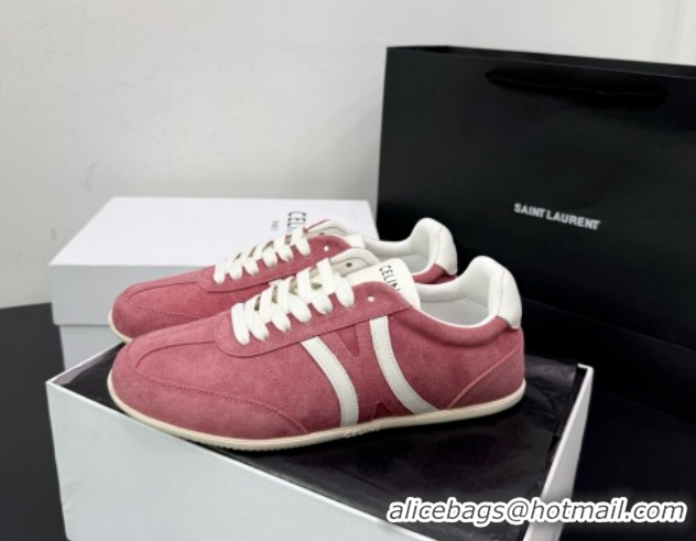 Good Product Celine Jogger Low Laced-up Sneakers in Suede Pink 1209077 2026