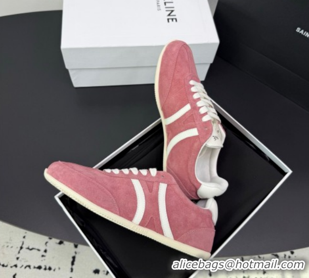 Good Product Celine Jogger Low Laced-up Sneakers in Suede Pink 1209077 2026