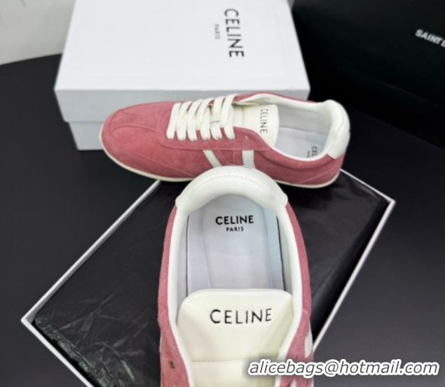 Good Product Celine Jogger Low Laced-up Sneakers in Suede Pink 1209077 2026
