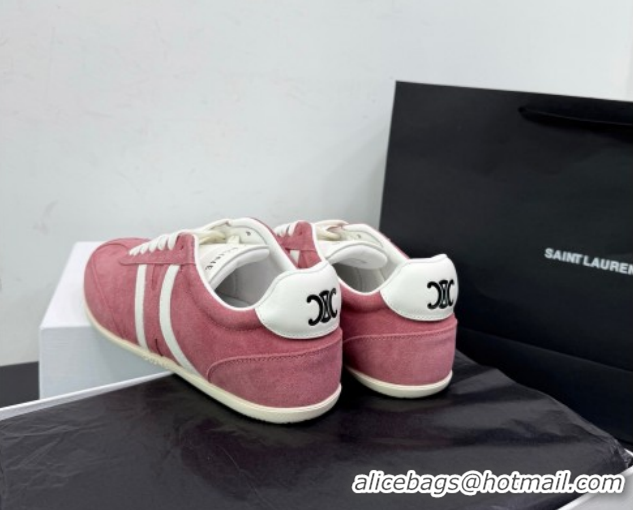 Good Product Celine Jogger Low Laced-up Sneakers in Suede Pink 1209077 2026