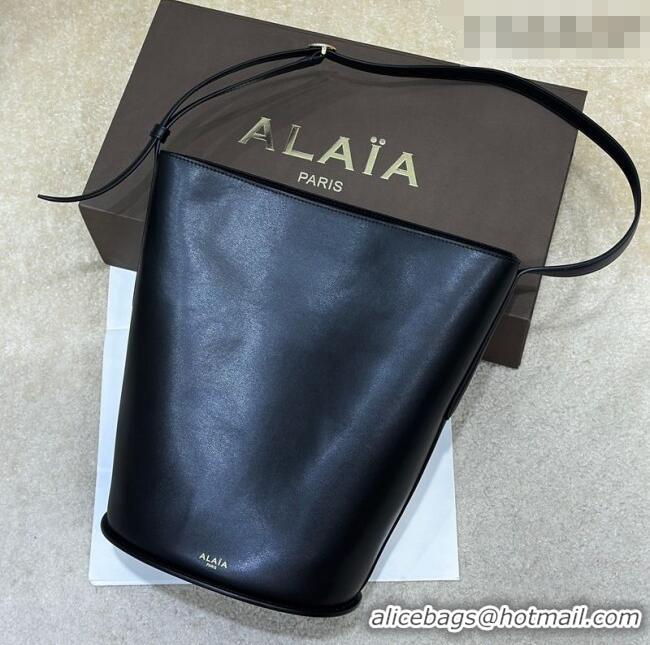 Promotional Alaia Hip Small Bucket Bag in Calfskin Leather 8857 Black 2026