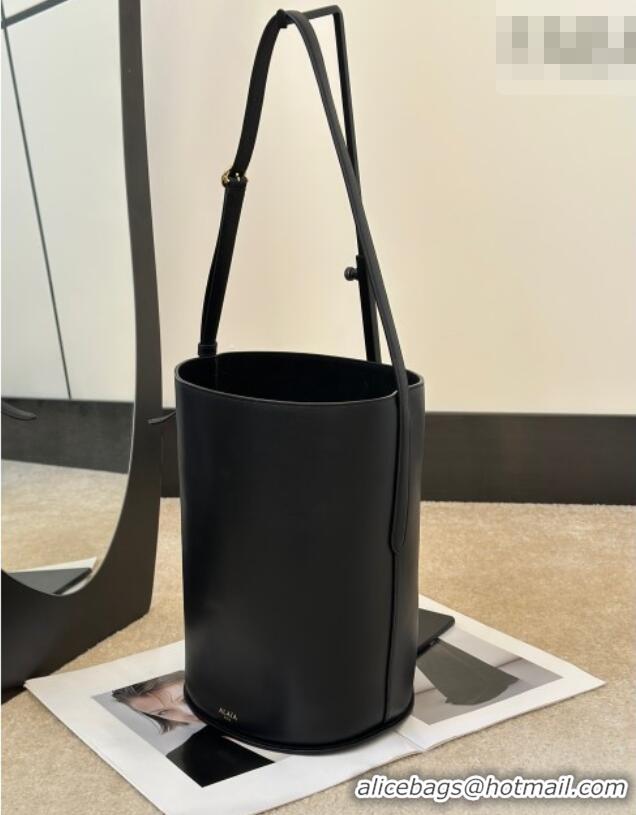 Promotional Alaia Hip Small Bucket Bag in Calfskin Leather 8857 Black 2026