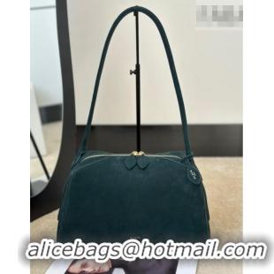 Grade Design Alaia Le Bouledogue Bowling Shoulder Bag in Nubuck Leather 8855 Forest Green 2026