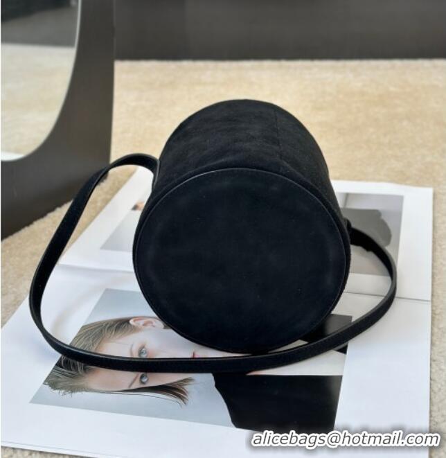 Promotional Alaia La Canette Small Cylindrical Bag in Suede 8851 Black 2026