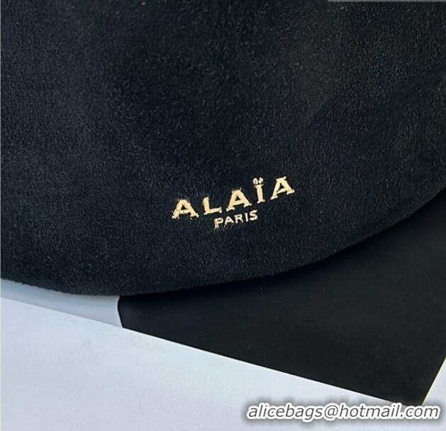 Promotional Alaia La Canette Small Cylindrical Bag in Suede 8851 Black 2026