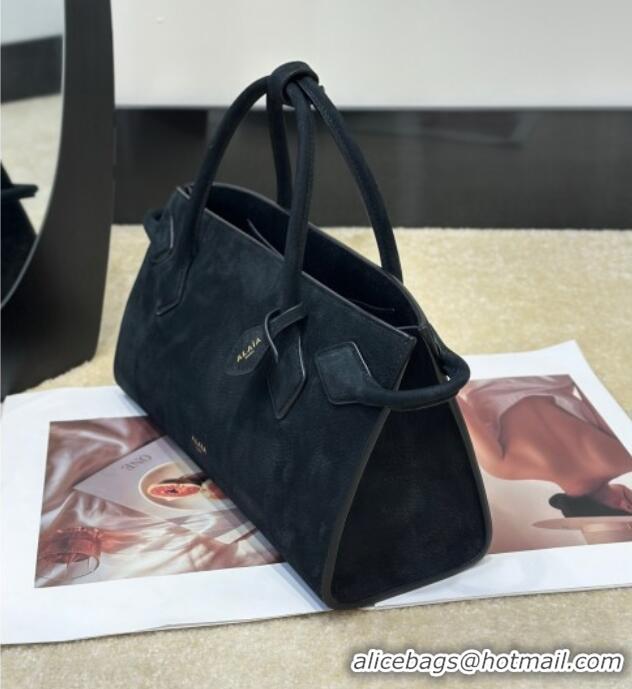 Best Price Alaia Le Tecket Tote Bags in Grained Nubuck Leather 8837 Anthracite Black 2026