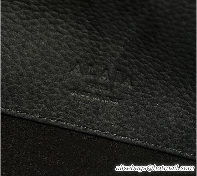 Best Price Alaia Le Tecket Tote Bags in Grained Nubuck Leather 8837 Anthracite Black 2026