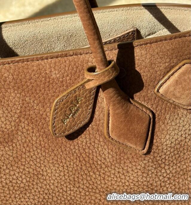 Classic Specials Alaia Le Tecket Tote Bags in Grained Nubuck Leather 8837 Light Brown 2026