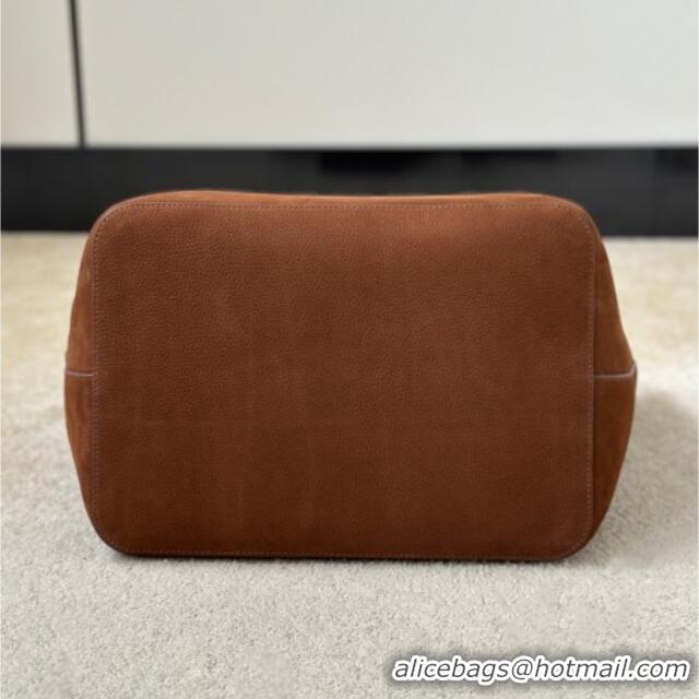 Top Quality Alaia Le Cabas Tote Bags in Grained Nubuck Leather 8820 Caramel Brown 2026