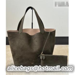 Best Product Alaia Le Cabas Tote Bags in Grained Nubuck Leather 8820 Green 2026