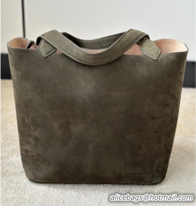 Best Product Alaia Le Cabas Tote Bags in Grained Nubuck Leather 8820 Green 2026