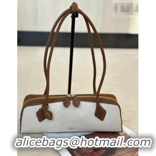 Market Sells Alaia Le Tecket Medium Long Shoulder bag in Canvas and Suede 998081 Brown 2026