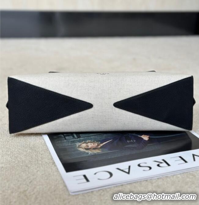 Grade Design Alaia Le Tecket Medium Long Shoulder bag in Canvas and Nubuck Leather 998081 Black 2026