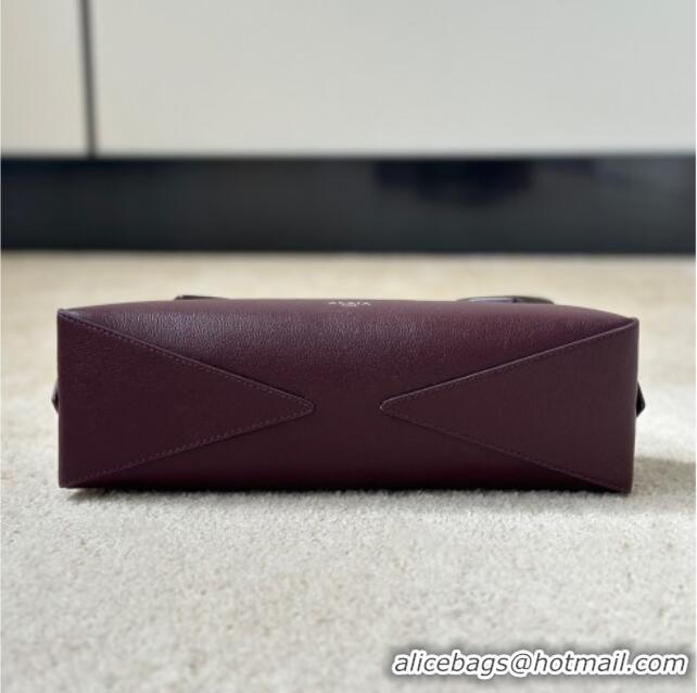 Big Discount Alaia Le Tecket Small Long Shoulder bag in Calfskin Leather 998081S Burgundy 2026