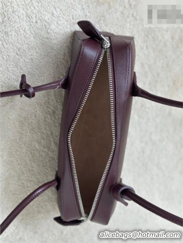 Big Discount Alaia Le Tecket Small Long Shoulder bag in Calfskin Leather 998081S Burgundy 2026