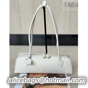 Super Quality Alaia Le Tecket Medium Long Shoulder bag in Calfskin Leather 998081 White 2026