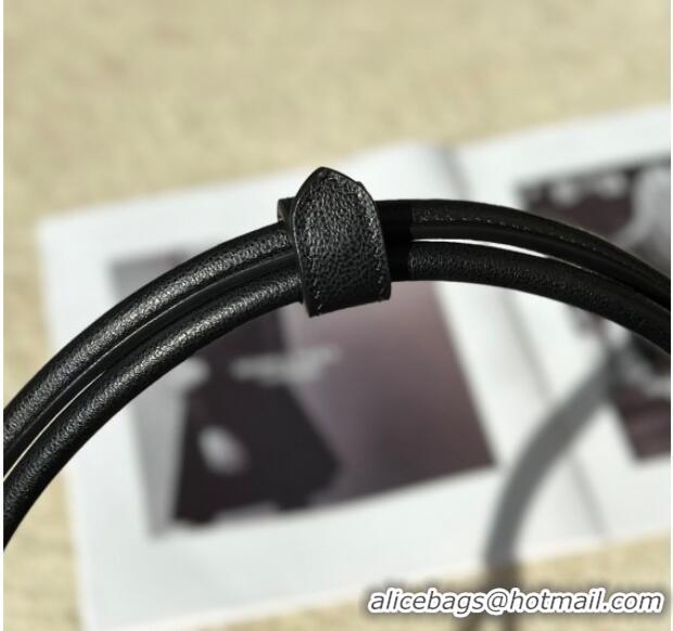 Best Price Alaia Le Tecket Medium Long Shoulder bag in Calfskin Leather 998081 Black 2026