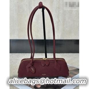 Super Quality Alaia Le Tecket Small Long Shoulder bag in Grained Nubuck 8815S Red 2026