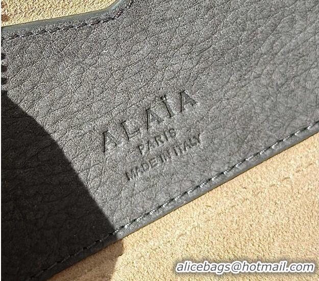 Original Cheap Alaia Le Tecket Small Long Shoulder bag in Grained Nubuck 8815S Grey 2026