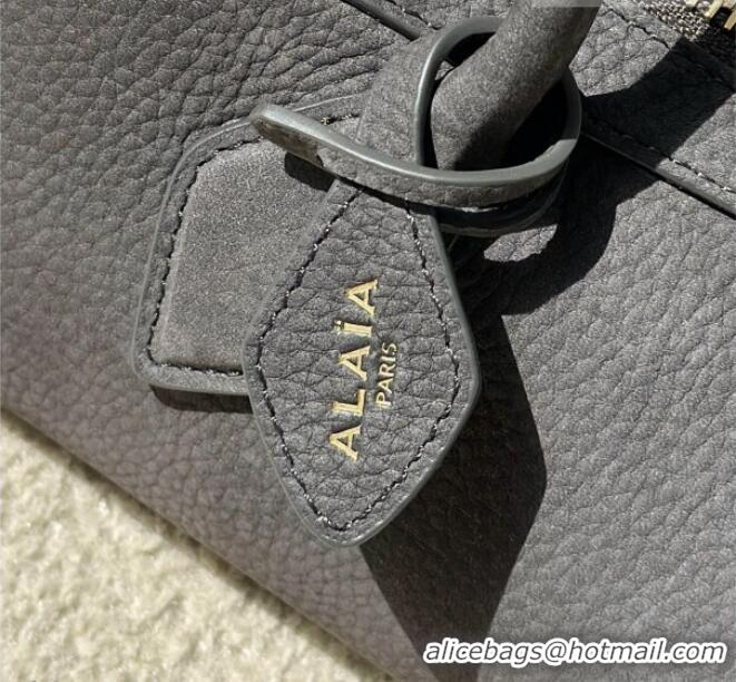 Original Cheap Alaia Le Tecket Small Long Shoulder bag in Grained Nubuck 8815S Grey 2026