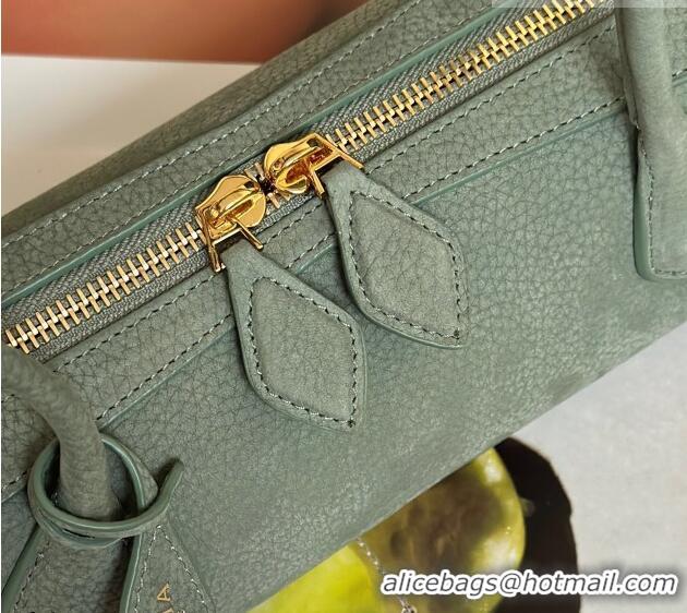 Best Product Alaia Le Tecket Small Long Shoulder bag in Grained Nubuck 8815S Light Green 2026