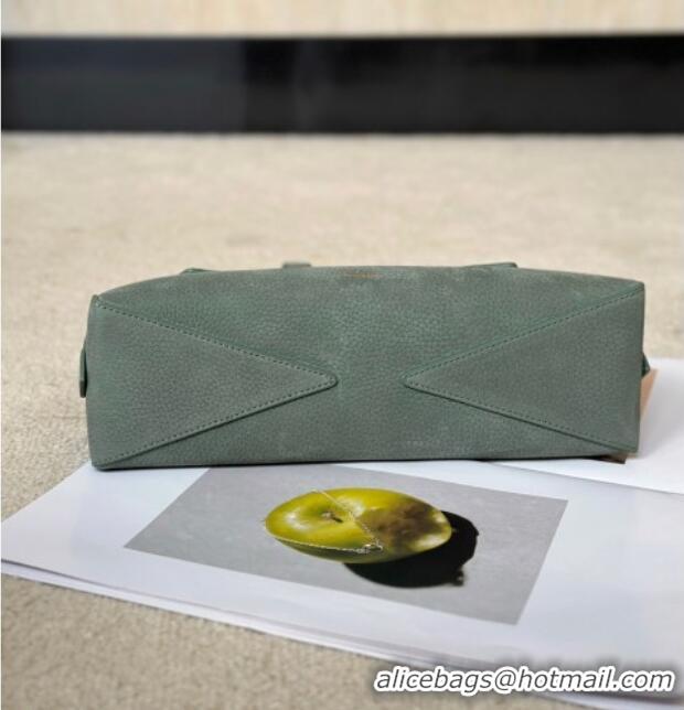 Best Product Alaia Le Tecket Small Long Shoulder bag in Grained Nubuck 8815S Light Green 2026