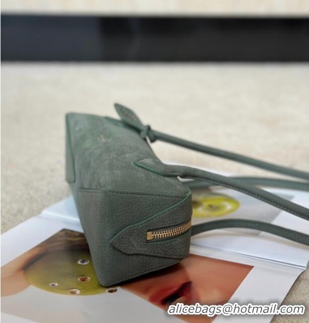 Best Product Alaia Le Tecket Small Long Shoulder bag in Grained Nubuck 8815S Light Green 2026