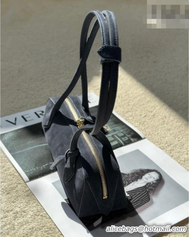 Grade Quality Alaia Le Tecket Small Long Shoulder bag in Grained Nubuck 8815S Blue 2026