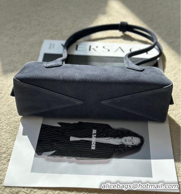 Grade Quality Alaia Le Tecket Small Long Shoulder bag in Grained Nubuck 8815S Blue 2026