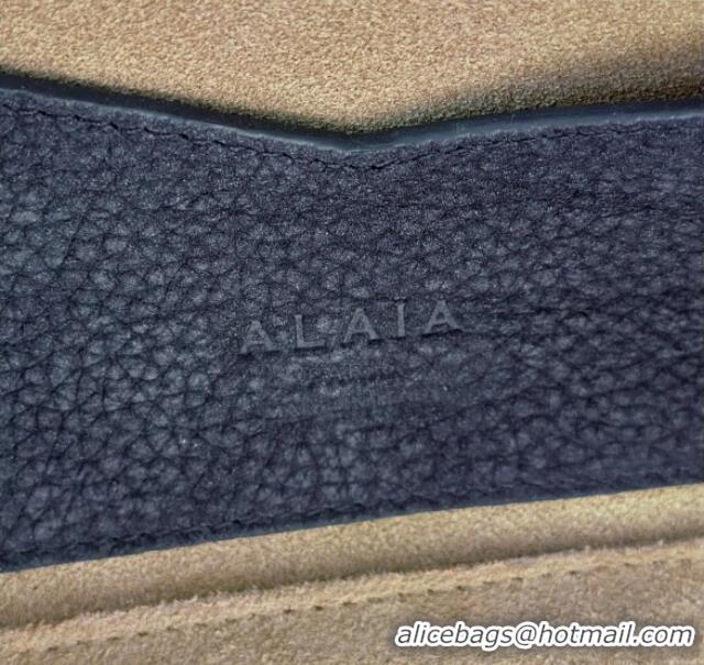 Grade Quality Alaia Le Tecket Small Long Shoulder bag in Grained Nubuck 8815S Blue 2026