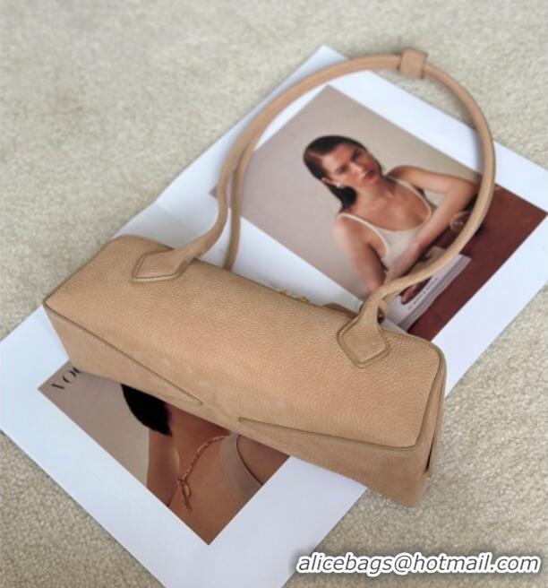 Top Design Alaia Le Tecket Small Long Shoulder bag in Grained Nubuck 8815S Beige 2026