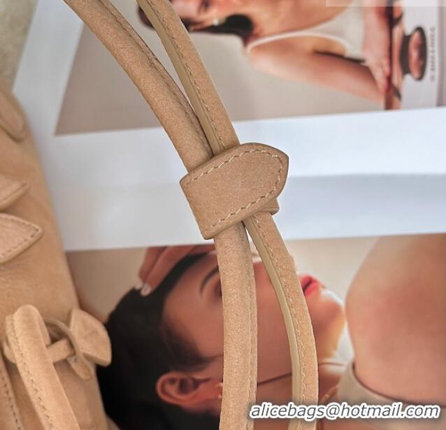 Top Design Alaia Le Tecket Small Long Shoulder bag in Grained Nubuck 8815S Beige 2026