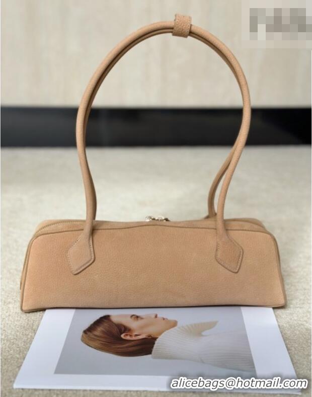 Luxury Cheap Alaia Le Tecket Medium Long Shoulder bag in Grained Nubuck 8815M Beige 2026