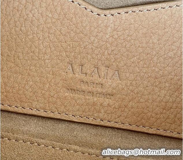 Luxury Cheap Alaia Le Tecket Medium Long Shoulder bag in Grained Nubuck 8815M Beige 2026