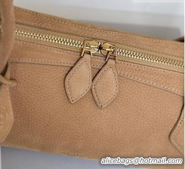 Luxury Cheap Alaia Le Tecket Medium Long Shoulder bag in Grained Nubuck 8815M Beige 2026