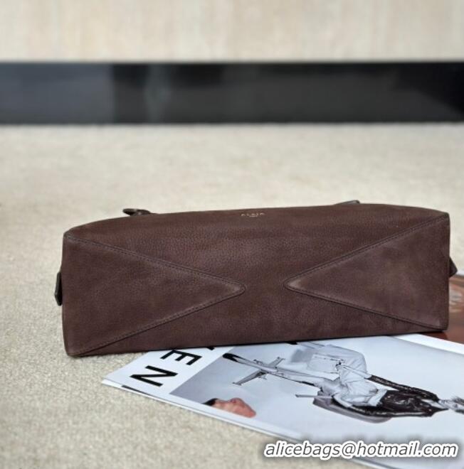 Market Sells Alaia Le Tecket Medium Long Shoulder bag in Grained Nubuck 8815M Taupe 2026