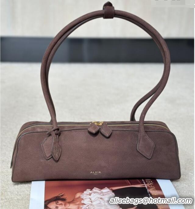 Market Sells Alaia Le Tecket Medium Long Shoulder bag in Grained Nubuck 8815M Taupe 2026
