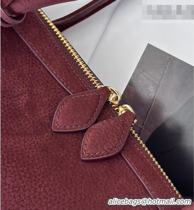 Original Cheap Alaia Le Tecket Medium Long Shoulder bag in Grained Nubuck 8815M Red 2026