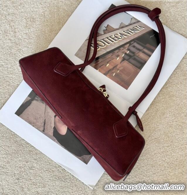 Original Cheap Alaia Le Tecket Medium Long Shoulder bag in Grained Nubuck 8815M Red 2026