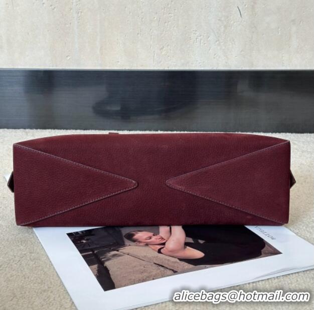 Original Cheap Alaia Le Tecket Medium Long Shoulder bag in Grained Nubuck 8815M Red 2026