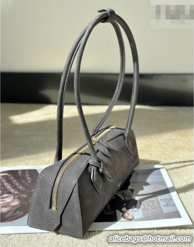 Famous Brand Alaia Le Tecket Medium Long Shoulder bag in Grained Nubuck 8815M Grey 2026