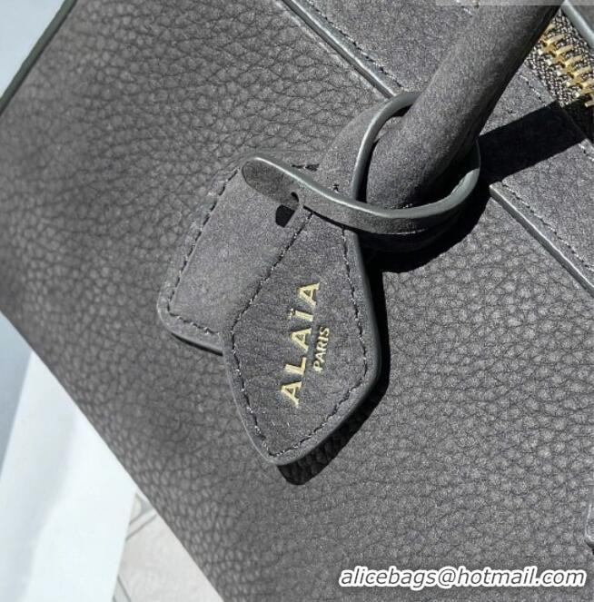 Famous Brand Alaia Le Tecket Medium Long Shoulder bag in Grained Nubuck 8815M Grey 2026
