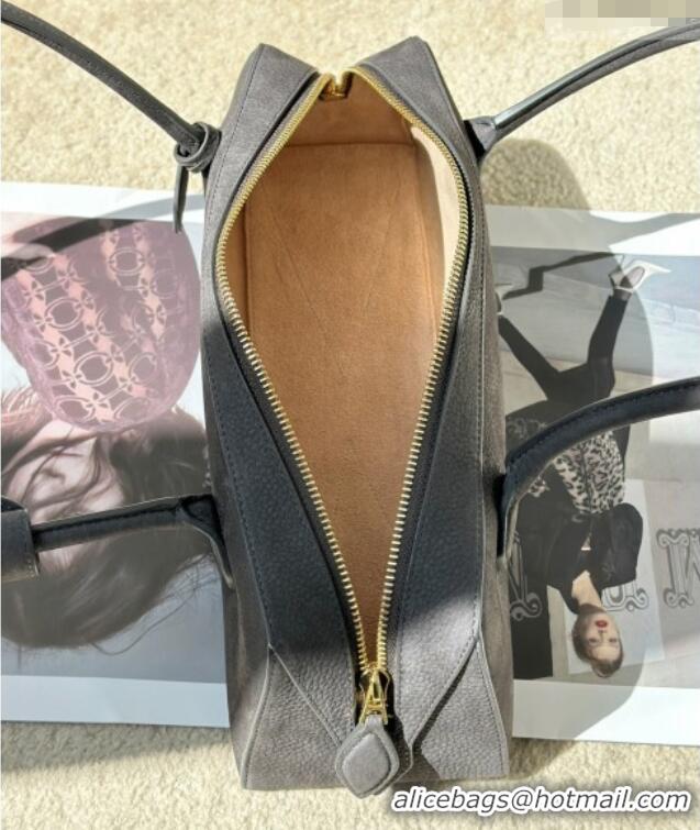 Famous Brand Alaia Le Tecket Medium Long Shoulder bag in Grained Nubuck 8815M Grey 2026