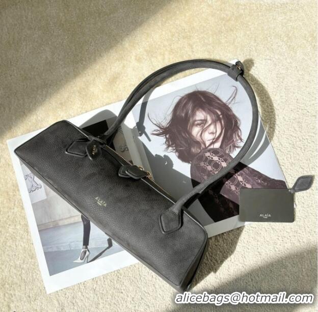 Famous Brand Alaia Le Tecket Medium Long Shoulder bag in Grained Nubuck 8815M Grey 2026