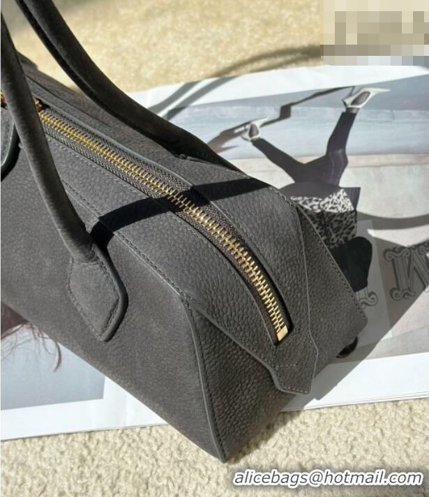 Famous Brand Alaia Le Tecket Medium Long Shoulder bag in Grained Nubuck 8815M Grey 2026