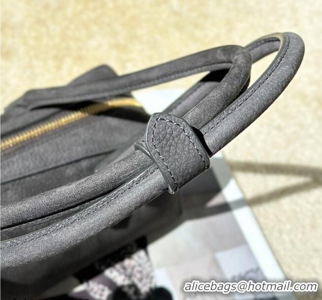 Famous Brand Alaia Le Tecket Medium Long Shoulder bag in Grained Nubuck 8815M Grey 2026