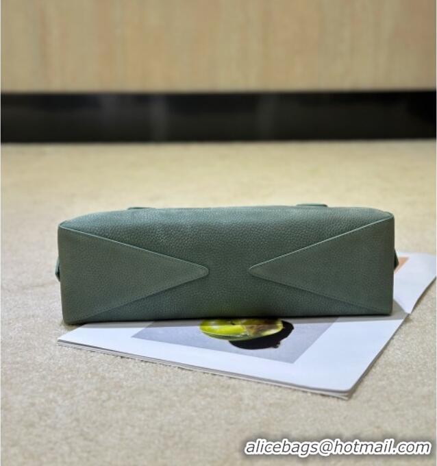 Luxury Discount Alaia Le Tecket Medium Long Shoulder bag in Grained Nubuck 8815M Light Green 2026