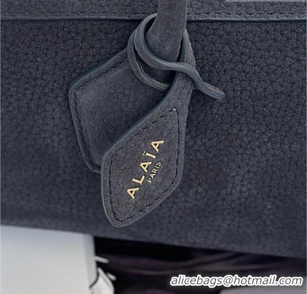 Luxury Cheap Alaia Le Tecket Medium Long Shoulder bag in Grained Nubuck 8815M Blue 2026